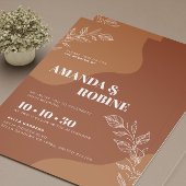 Bloemen van Liefde: Eenvoudige Abstracte Bladeren Bedankkaart