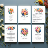 Blauw, Roze, Sinaasappel, en Groene Bloemenhuwelij Menu