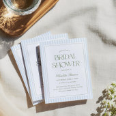 Blue Stripes Return Address Etiket