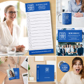 Modern Blue Custom Business Name Tag