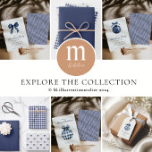 Traditionele blauwe knoop kerst servet