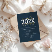 Blauw en goud modern script afstuderen foto's mok