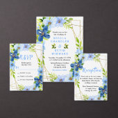 Navy and Baby Blue Floral Wedding Planner Notitieboek (Personaliseer de collectie van deze zelfstandige maker.)