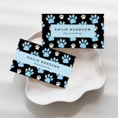 Patroon van poten, tandbaars, tandproever, tandpro vierkante visitekaartje