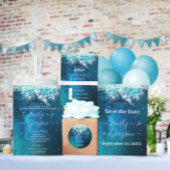 Powder Blue Heart Leaf Tree-stoelkaart Poster