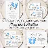 Luier Raffle Baby shower Blauw Informatiekaartje