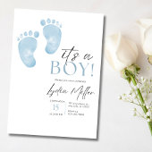 Blue Baby Feet Baby shower Welkomstbord Baby Boy Spandoek