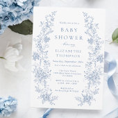 Franse Toile Blue Baby shower Bedankdoosjes