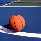 Oranje basketbal sport klassieke ronde sticker