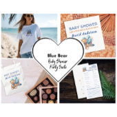 Waterverf minimalistische baby shower jongen wandkleed