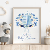 Blue Botens & Strikken Baby Shower Kaart