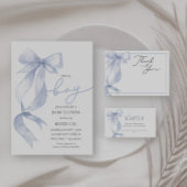 Blue Bow Het is een Boy Baby shower Kaart