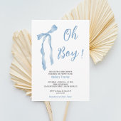 Blue bow welkom baby shower bunting banner