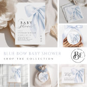 Blue Bow Baby shower Papieren servetten