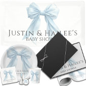Gepersonaliseerde Blue Bow Girl Coquette Baby show Papieren Bordje