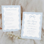 Blue Bow Tying de knoop Bachelorette Party Servet