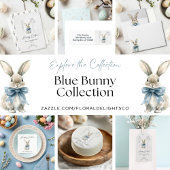 Blue Easter Bunny Wenskaart Kaart