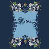 Elegant blauw Keltisch ontwerp Poster