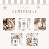 Blue Chinoiserie Nutcracker Christmas Ronde Sticker