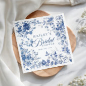 Elegant Blue Toile Chinoiserie Mimosa Bar Sign Poster