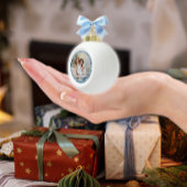 Blue Cosy Plaid Winter Kerst Magnetische Kaart