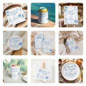 Blue Coastal Cowgirl Bachelorette Party Kaart