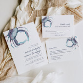 Blue Crab RSVP-kaart RSVP Kaartje