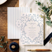 Elegante blauwe toile-kampp sticker