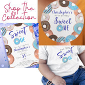 Sweet To Be One Donut Blue Boy Eerste Verjaardagsf Kaart