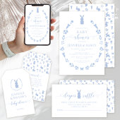 Schattige paaskonijn konijntje lente babyjongen do bedankdoosjes