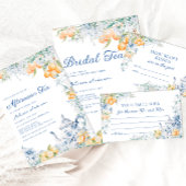 Elegante bloemige en citruskleurige advies- en wen