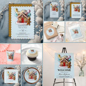 Gold Gingerbread House Baby shower Servet