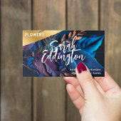 Blauwe Bladeren Vierkante Sticker