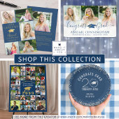 Afstuderen Gouden Glitter Confetti Brush Script Bl Ronde Sticker