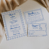 Hand getrokken blauwe broodje in de oven Baby Boy  Papieren Bordje