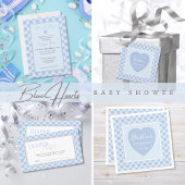 Blue Hearts Baby Shower Bedankzakje