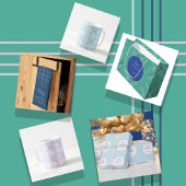 Urban Western lichtblauw tartanpatroon Cadeaupapier