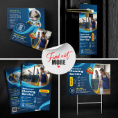 Blauw Huis Schoonmaak Huishoudster Janitorial Maid Visitekaartje