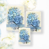 Blue Hydrangea Flower Wedding Kaart