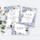 Blue Hydrangea Flowers Waterverf Wedding Favor Blikjeskoeler