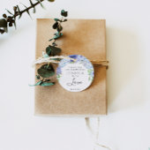 Blauwe Hydrangea Bruiloft Wijn Etiketten