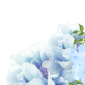 Kaart voor blauwe hydrangea tafelzitplaatsen