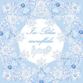 IJsblauwe sneeuwvlok Servet