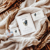 Blue Laurel Tooth Graduation Party Kaart