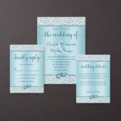 Trendy Typography Blue Wedding Save the Date Aankondigingskaart (Personaliseer de collectie van deze zelfstandige maker.)
