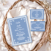 Blauwe Mexicaanse Cielito Lindo Diapper Raffle Informatiekaartje