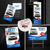 Blauw Moderne Auto Huren Autoverhuur Auto Huren Briefkaart