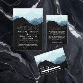 Blauwe bergketen, rustieke bruiloft Bewaar de datu Magneet (Personaliseer de collectie van deze zelfstandige maker.)