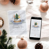 Winter Onederland Kerst Eerste Verjaardagsfeest Kartonnen Onderzetters