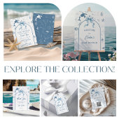 Speelse Ocean Blue Zee Life Baby shower Papieren Bordje